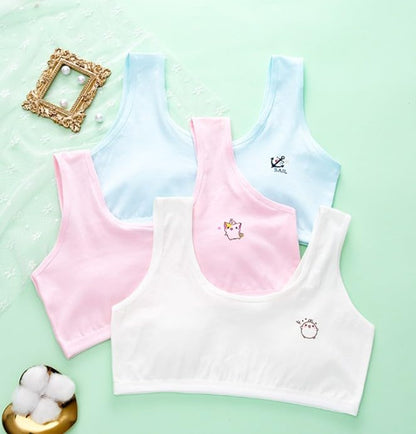 Celary Cotton Every Day Training Bra for Pre Teen Girls free size (8 to 16) years