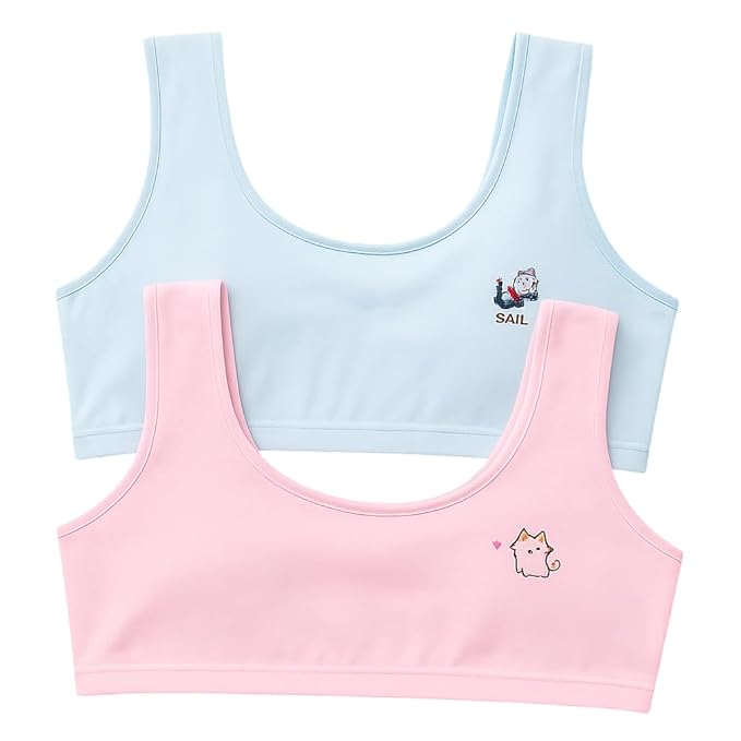 Celary Cotton Every Day Training Bra for Pre Teen Girls free size (8 to 16) years