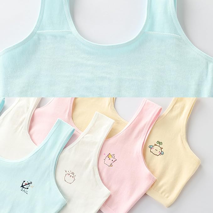 Training Bras for Girls 8-16, Cotton Stretch Kids Sports Bra, Seamless