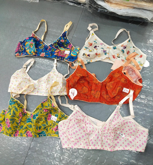 Pack Of 3/6 Cotton Bra - Assorted Colors